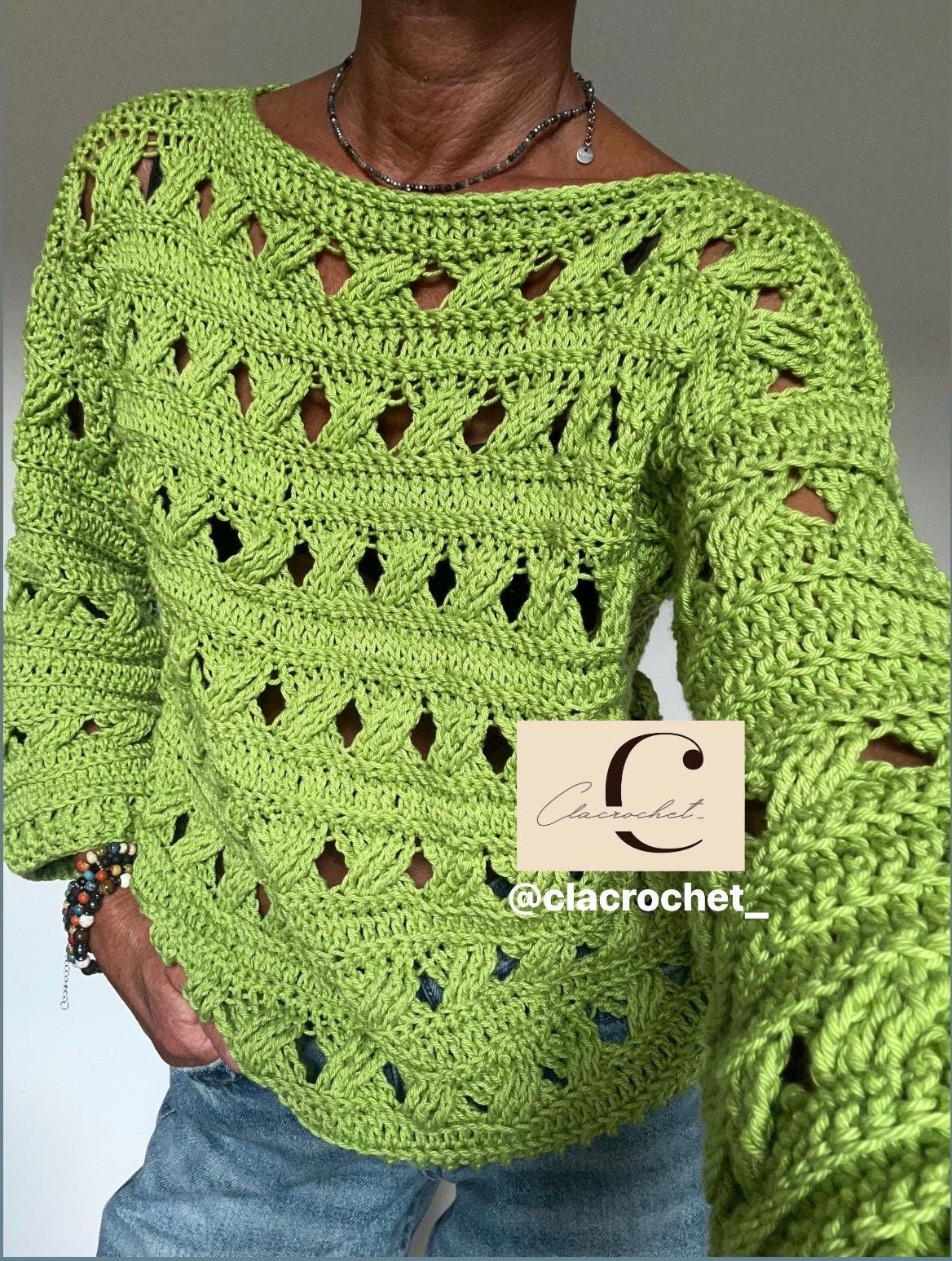 Daily Sweater PDF Crochet Pattern Italiano-Inglese con videos e foto, Maglia Uncinetto Donna, Maglione Facile Quattro Stagioni